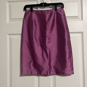 Kay Unger purple Silk/cotton Pencil Skirt